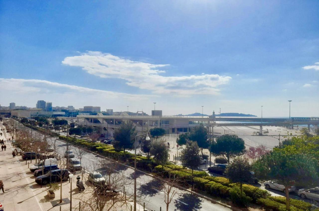 Spacieux Et Lumineux Appartement Vue Mer Joliette Marseille Ngoại thất bức ảnh